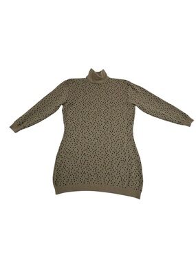Vintage Mondi Dot Print Turtleneck Knit Sweater Size EU 40 | 80% Wool Mock Neck